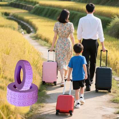 16-Pack Luggage Wheel Covers, Luggage Wheel Protector Covers for 2-2.4 inches Wheels Suitcases，Anti-Scratch & Noise Reduction Design, Silicone MaterialDurable Travel Case Accessories.