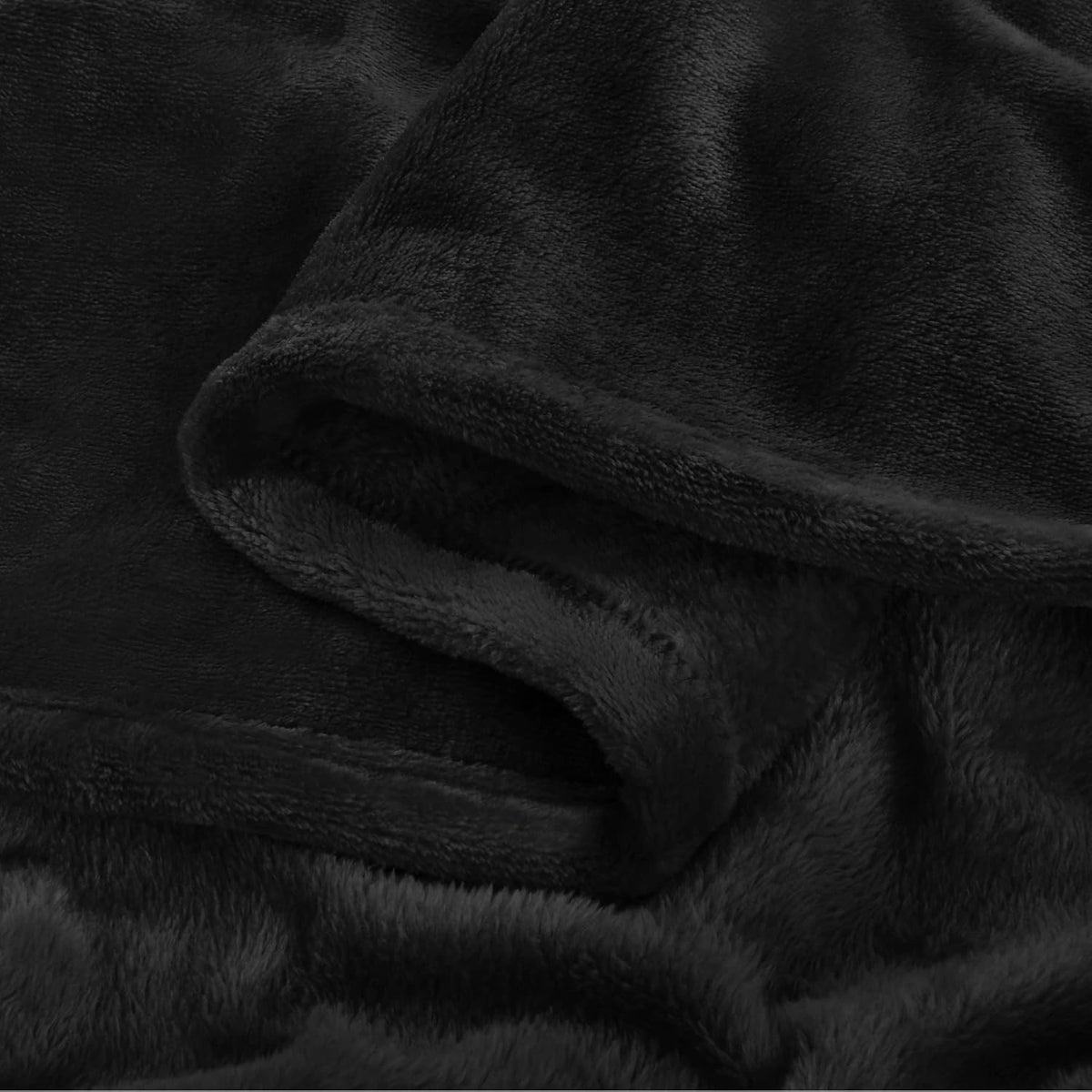 BEDELITE Fleece Blanket Black Throw Blankets for Couch & Bed, Luxury Plush Cozy Fuzzy Blanket 50x60 inches, Super Soft Warm Lightweight Throw Blanket for Travel Camping - Colors B