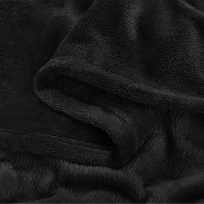BEDELITE Fleece Blanket Black Throw Blankets for Couch & Bed, Luxury Plush Cozy Fuzzy Blanket 50x60 inches, Super Soft Warm Lightweight Throw Blanket for Travel Camping - Colors B