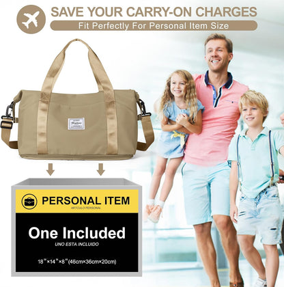 Travel Duffel Bag, Sports Tote Gym Bag, Shoulder Weekender Overnight Bag for Women - Colors A