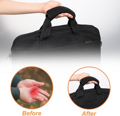 2 Pcs Luggage Handle Wraps for Suitcase Soft Luggage Handle Covers Comfort Luggage Handle Wrap Suitcase Handle Wraps for Comfortable Travel Accessories (Black)