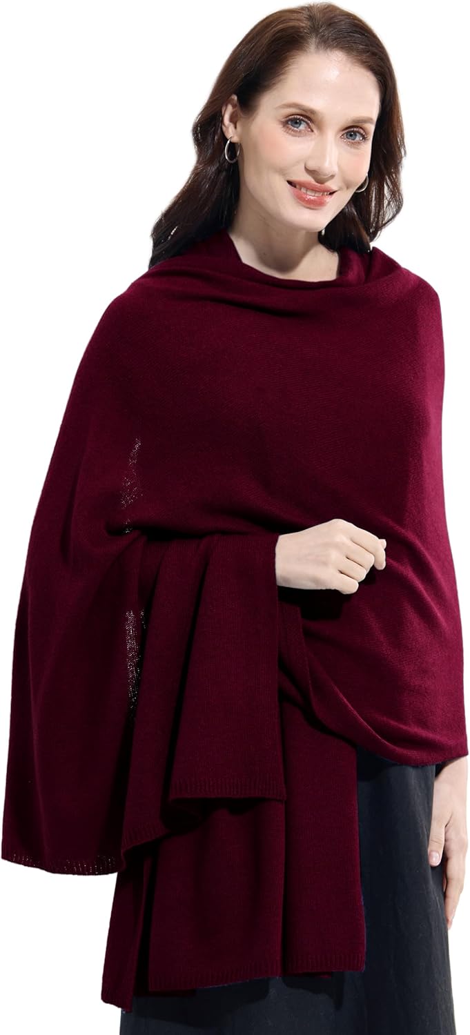 Soft Cashmere Blend Wrap Chic Scarf Stole for Women Wayfarer Travel Extra Large 87"x28" - Colors A