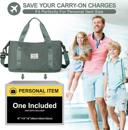 Travel Duffel Bag, Sports Tote Gym Bag, Shoulder Weekender Overnight Bag for Women - Colors A