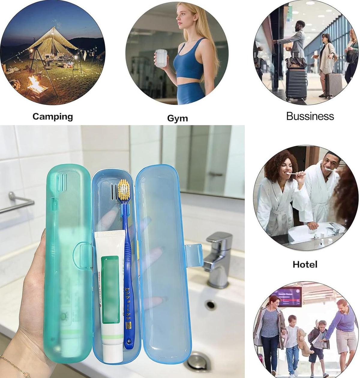 2 Packs Toothbrush Travel Case, Breathable Toothbrush Travel Holders, Compact Portable Toothbrush Holder for Travel, Vacation, Camping, Gym, Business Trips, Office, Cruise