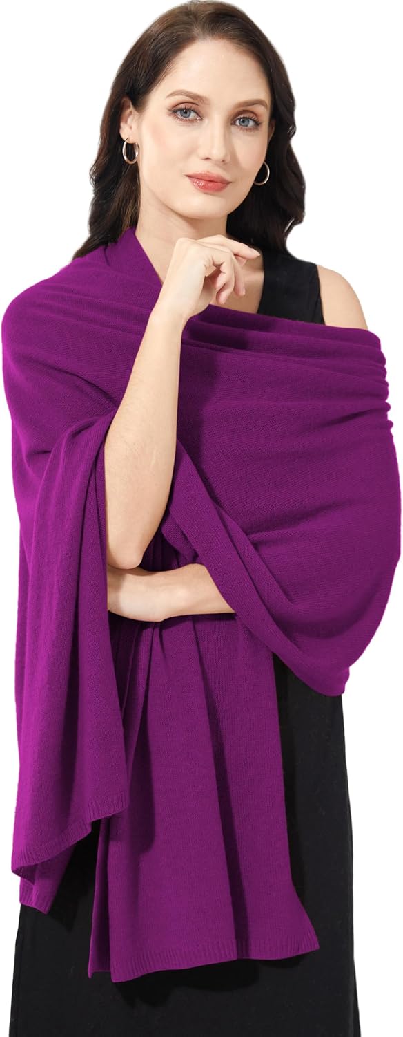 Soft Cashmere Blend Wrap Chic Scarf Stole for Women Wayfarer Travel Extra Large 87"x28" - Colors A