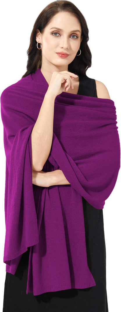 Soft Cashmere Blend Wrap Chic Scarf Stole for Women Wayfarer Travel Extra Large 87"x28" - Colors A
