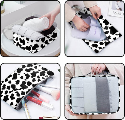Packing Cubes for Kids 7 Set Travel Luggage Organizers for Suitcase Travel Accessories with Shoe Bag for Women Girls Cute Aesthetic Art-Green Dinosaur