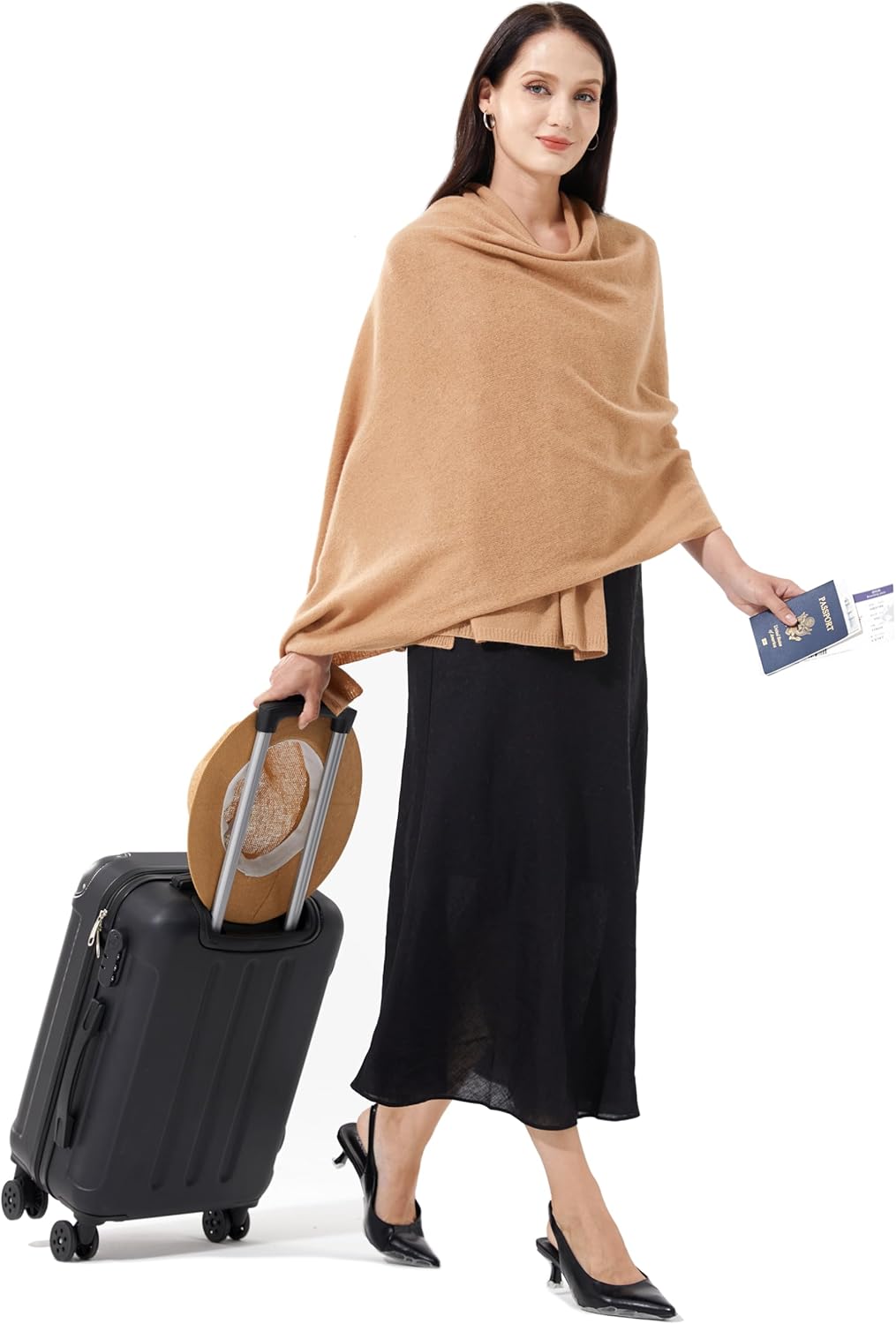 Soft Cashmere Blend Wrap Chic Scarf Stole for Women Wayfarer Travel Extra Large 87"x28" - Colors A