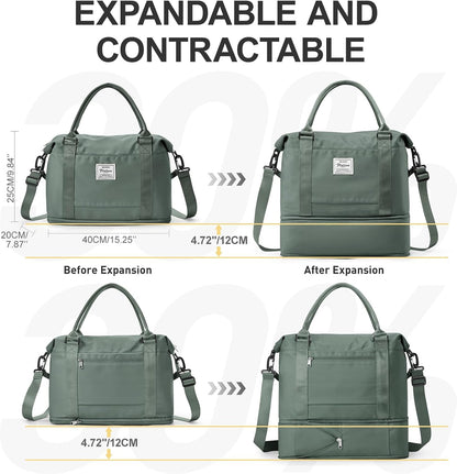 Travel Duffel Bag, Sports Tote Gym Bag, Shoulder Weekender Overnight Bag for Women - Colors B