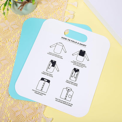 2Pcs Shirt Folder Boards, Plastic Clothes Folding Boards T Shirt Organizer Clothes Sweaters Folding Tools for Home, Travel, Retail Stores (Adults Size)
