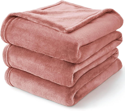 BEDELITE Fleece Blanket Black Throw Blankets for Couch & Bed, Luxury Plush Cozy Fuzzy Blanket 50x60 inches, Super Soft Warm Lightweight Throw Blanket for Travel Camping - Colors B