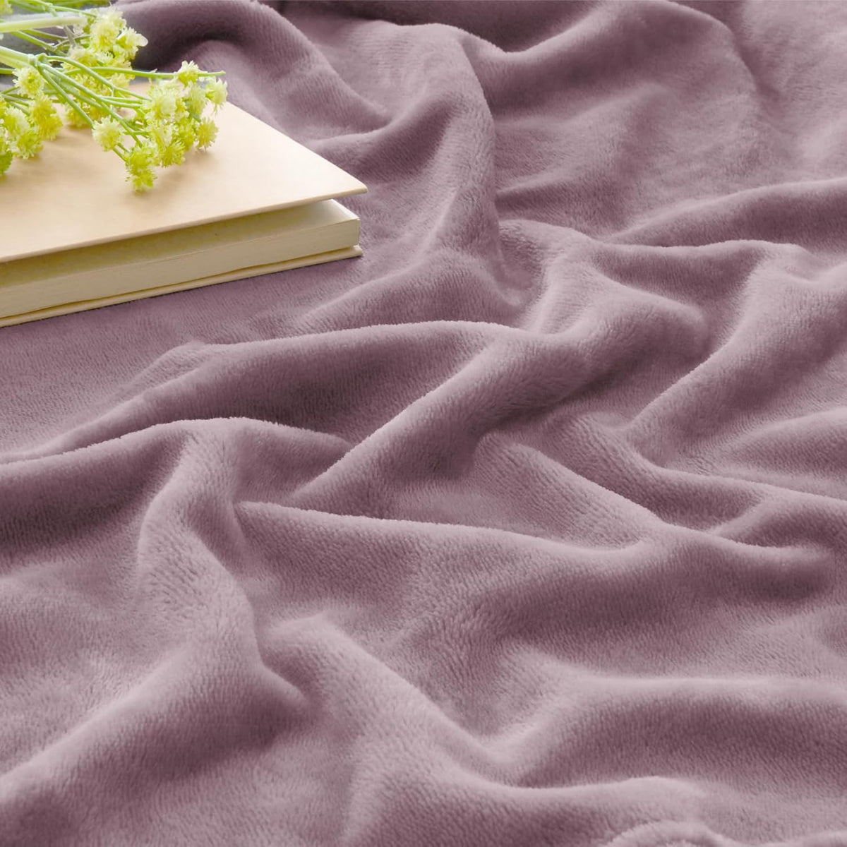 Fleece Blanket Soft Plush Throw for Couch Black 50"x60" - Colors A