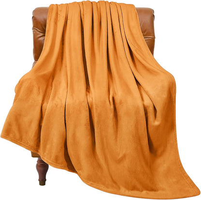 Fleece Blanket Soft Plush Throw for Couch Black 50"x60" - Colors A
