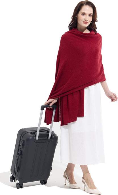 Soft Cashmere Blend Wrap Chic Scarf Stole for Women Wayfarer Travel Extra Large 87"x28" - Colors B