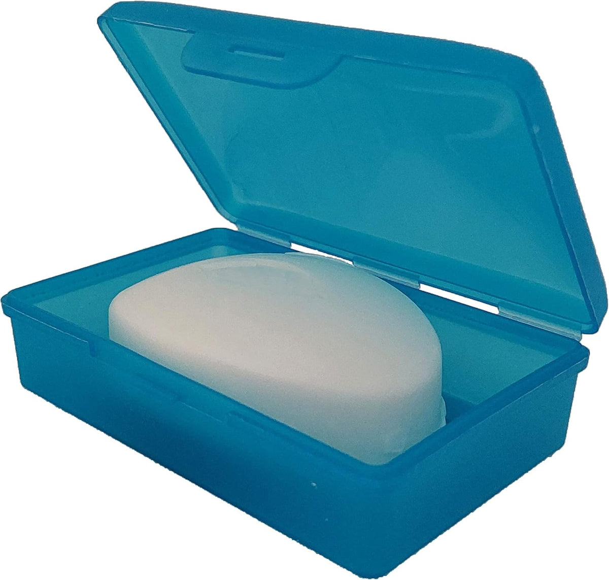 American Comb Travel Soap Box with lid - Clear White - Perfect for Traveling, Gym, or Storage. Made in The USA.