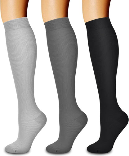 Laite Hebe 3 Pack Medical Compression Sock-Compression Sock For Women and Men Circulation -Best for Running,Nursing,Athletic Sports