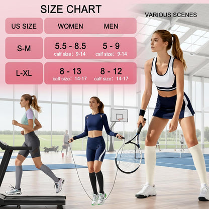 4 Pairs Compression Socks for Women Circulation-Best Support for Nurses,Running,Athletic,Travel