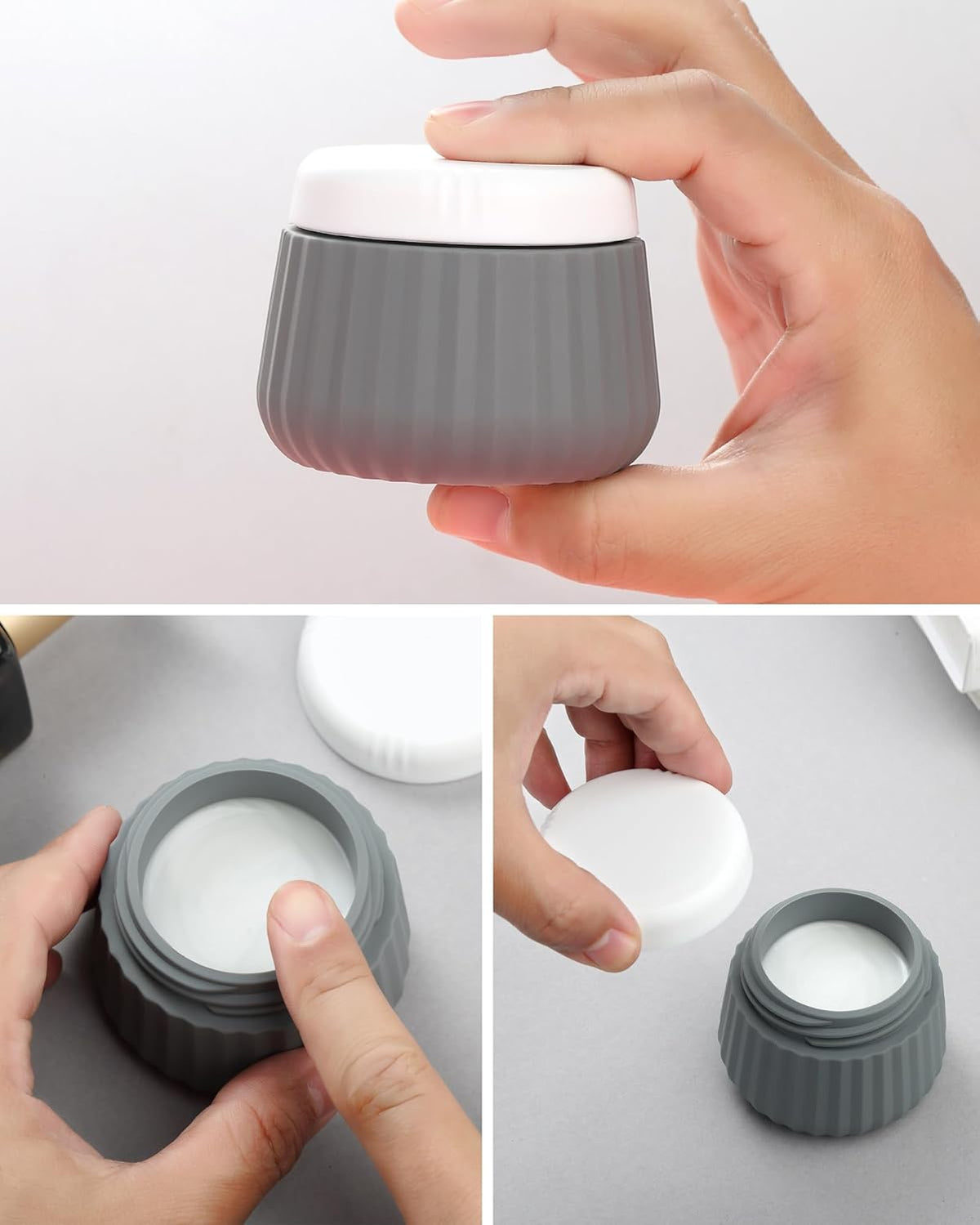 Mrsdry Travel Bottles - 8 Pack, TSA Approved Travel Size Toiletries, Leak Proof Silicone Squeezable Containers in Clear Bag