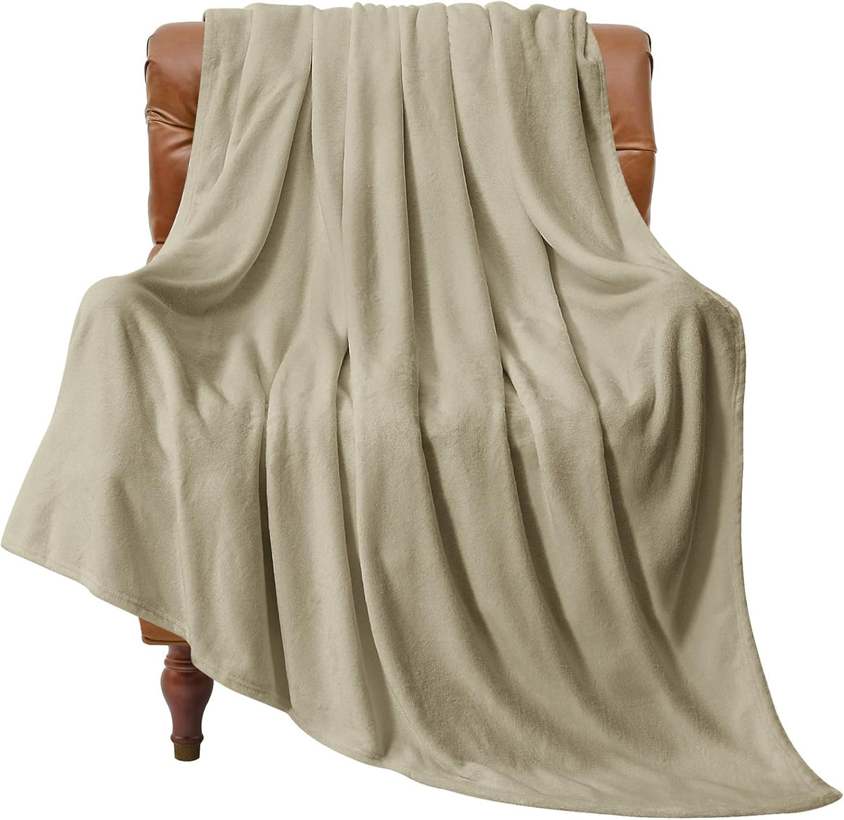 Fleece Blanket Soft Plush Throw for Couch Black 50"x60" - Colors A