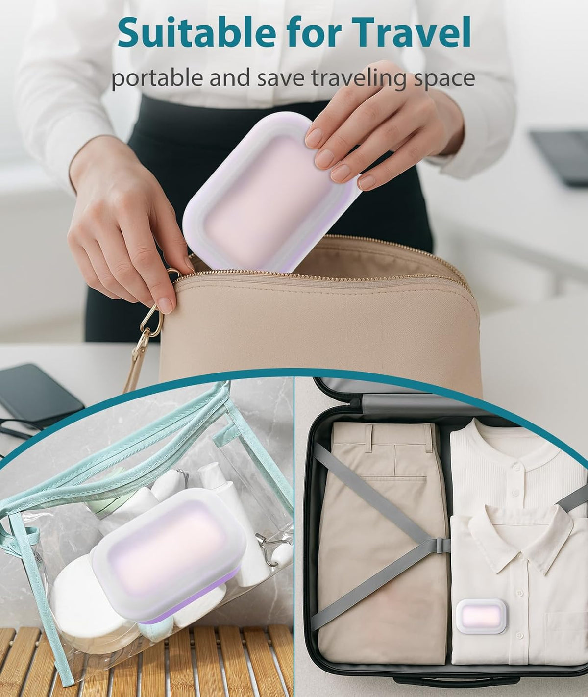 Quatish Compact Leakproof Travel Soap Case, Silicone Soap Box with Draining Layer, Enhanced Soap Container, Suitable for Camping, Gym, Bathroom, Outdoor Essentials, Green