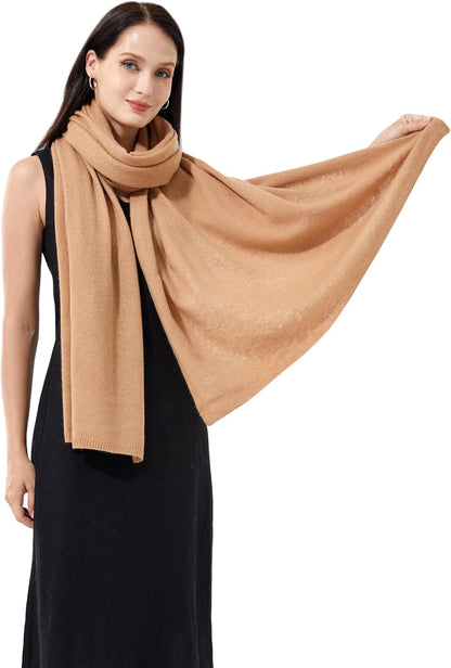 Soft Cashmere Blend Wrap Chic Scarf Stole for Women Wayfarer Travel Extra Large 87"x28" - Colors A