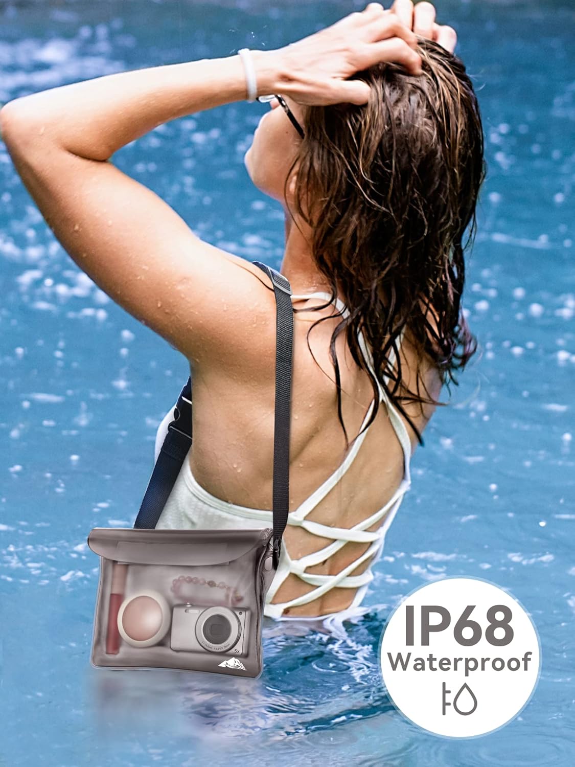 HEETA Waterproof Fanny Pack, Waterproof Pouch Dry Bag 2-Pack for Phone Passport Purse, Adjustable Waist Strap for Swimming Kayaking Boating Paddle Board Accessories Cruise Beach Camping Essentials
