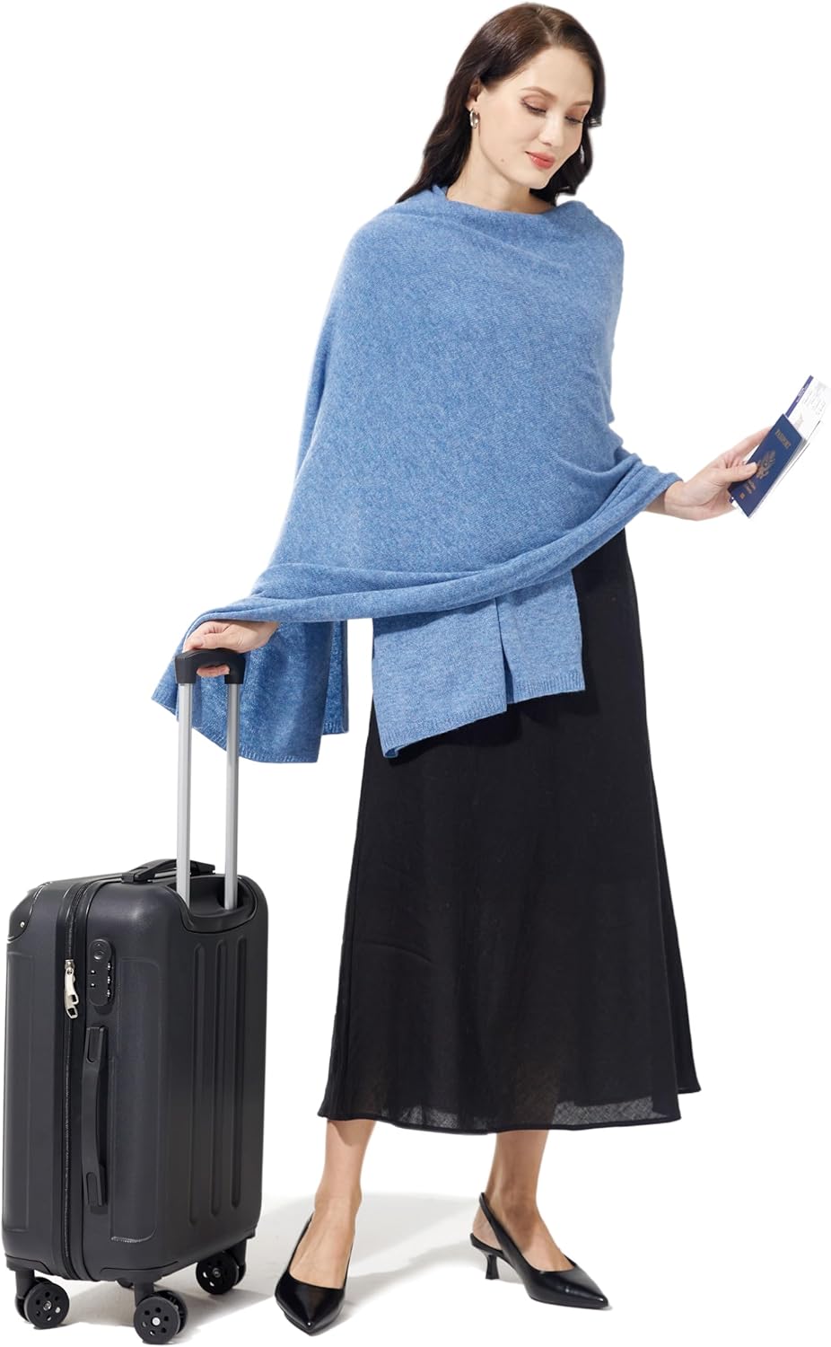 Soft Cashmere Blend Wrap Chic Scarf Stole for Women Wayfarer Travel Extra Large 87"x28" - Colors A