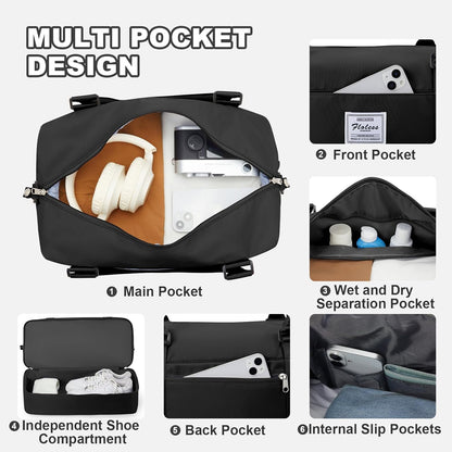 Travel Duffel Bag, Sports Tote Gym Bag, Shoulder Weekender Overnight Bag for Women - Colors A