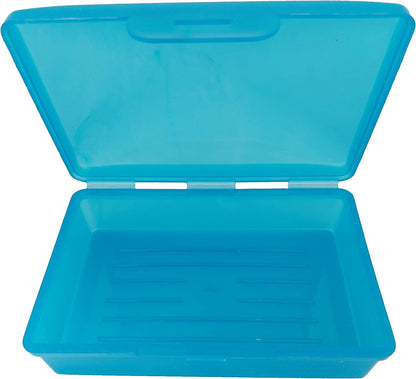 American Comb Travel Soap Box with lid - Clear White - Perfect for Traveling, Gym, or Storage. Made in The USA.