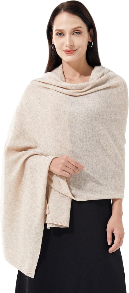 Soft Cashmere Blend Wrap Chic Scarf Stole for Women Wayfarer Travel Extra Large 87"x28" - Colors B
