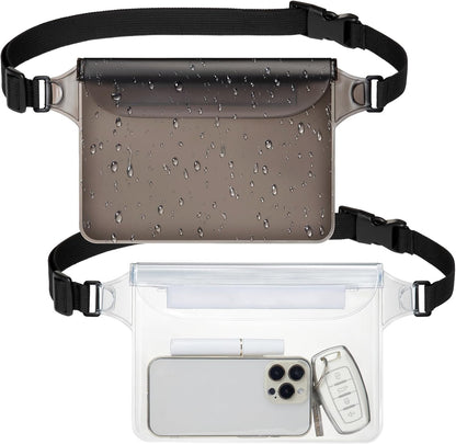 F-color Waterproof Fanny Pack - Cruise Essentials 2026 - Waterproof Pouch with Adjustable Waist Strap, Triple Zipper Roll-Top Dry Bag for Phone, Keep Passport Valuables Dry for Beach Kayaking Boating