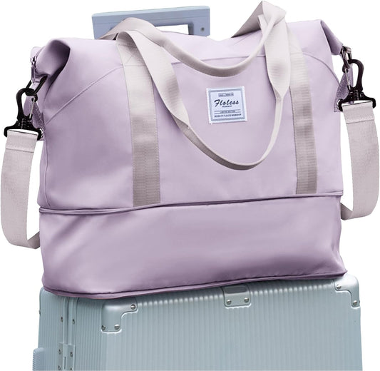 Travel Duffel Bag, Sports Tote Gym Bag, Shoulder Weekender Overnight Bag for Women - Colors B
