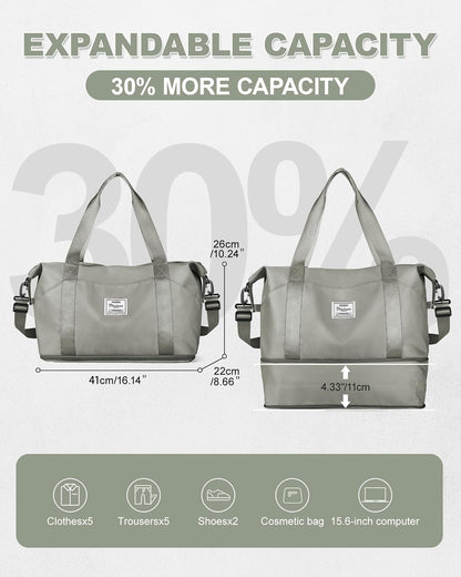 Travel Duffel Bag, Sports Tote Gym Bag, Shoulder Weekender Overnight Bag for Women - Colors A