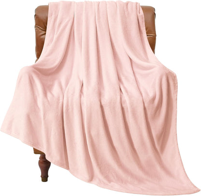 Fleece Blanket Soft Plush Throw for Couch Black 50"x60" - Colors A