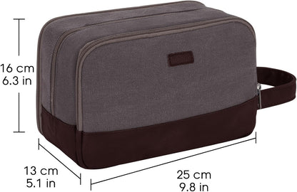 WANDF Travel Toiletry Bag for Men Large Toiletries Shaving Bag Water Resistant Hanging Dopp Kit Travel Accessories Bag for Women Men (Green)