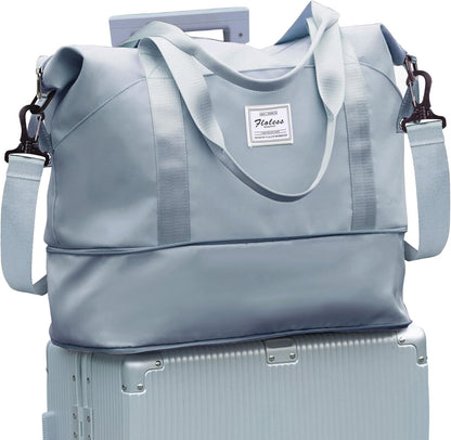 Travel Duffel Bag, Sports Tote Gym Bag, Shoulder Weekender Overnight Bag for Women - Colors B