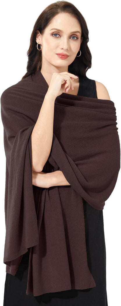 Soft Cashmere Blend Wrap Chic Scarf Stole for Women Wayfarer Travel Extra Large 87"x28" - Colors A