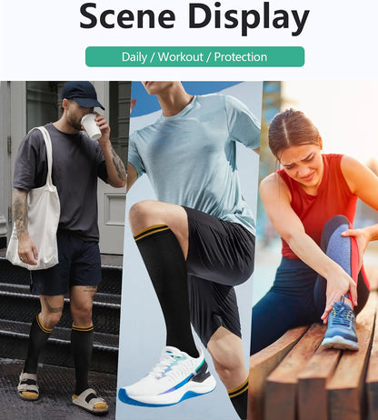 FuelMeFoot 3 Pack Copper Compression Socks - Compression Socks Women & Men Circulation - Best for Medical,Running,Athletic