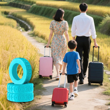 16-Pack Luggage Wheel Covers, Luggage Wheel Protector Covers for 2-2.4 inches Wheels Suitcases，Anti-Scratch & Noise Reduction Design, Silicone MaterialDurable Travel Case Accessories.
