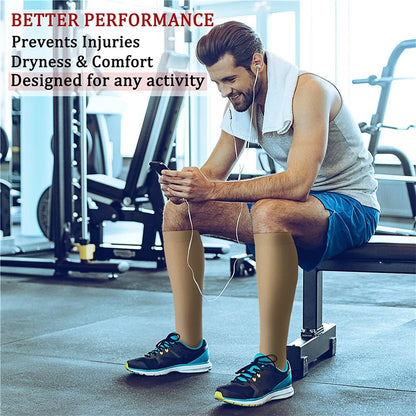 CHARMKING Compression Socks for Women & Men Circulation (8 Pairs) 15-20 mmHg Best Calf Socks Support for Athletic Cycling - Colors B