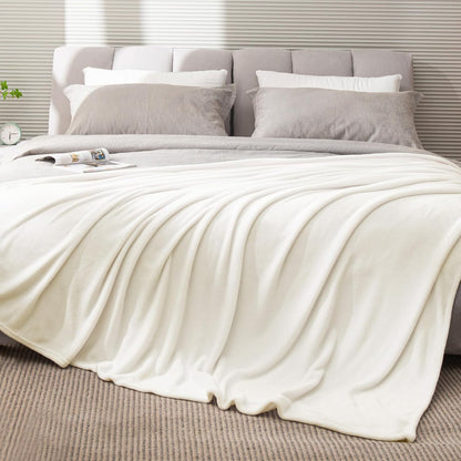 Fleece Blanket Soft Plush Throw for Couch Black 50"x60" - Colors A