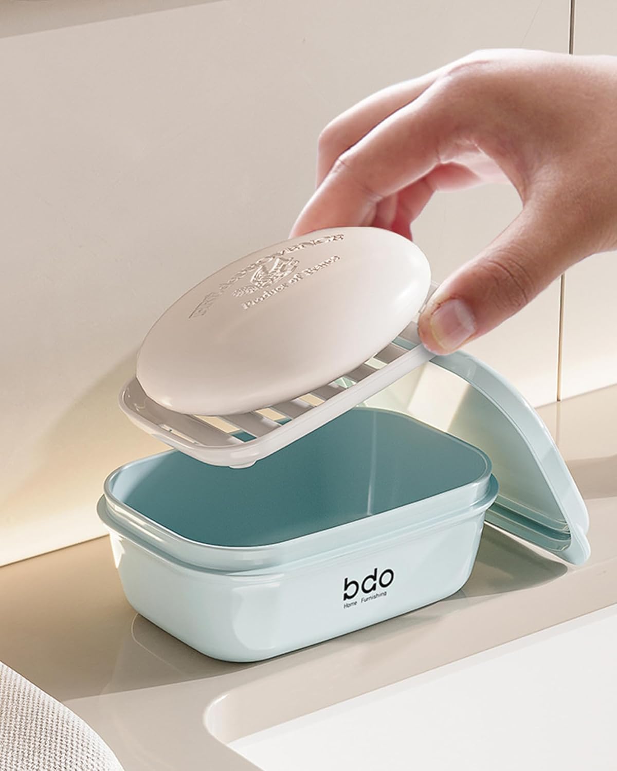 Doter Travel Soap Holder with Lid - Draining Soap Box for Shower -Compact Travel Soap Case Leak-Proof Design for Camping, Hiking, Gym & Outdoor Use | Keeps Soap Dry & Hygienic