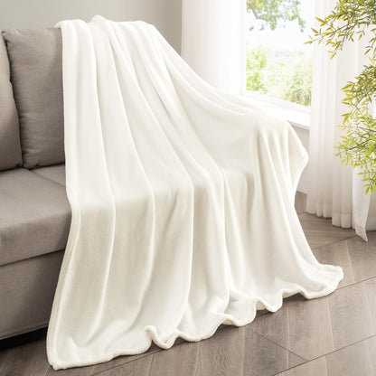 Fleece Blanket Soft Plush Throw for Couch Black 50"x60" - Colors A