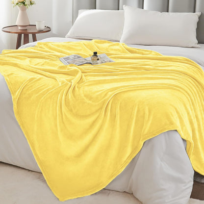 Fleece Blanket Soft Plush Throw for Couch Black 50"x60" - Colors A