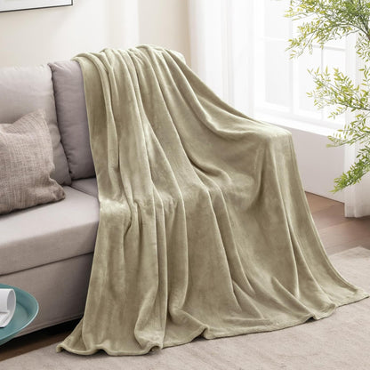 Fleece Blanket Soft Plush Throw for Couch Black 50"x60" - Colors A