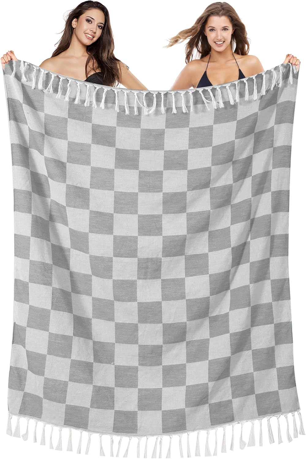 Antfuny Turkish Beach Towels Vacation Essentials Quick Dry Sand Free Oversized Bath Pool Swim Towel Extra Large XL Blanket Adult Travel Cruise Accessories Must Haves Clearance Stuff Necessities - Colors A
