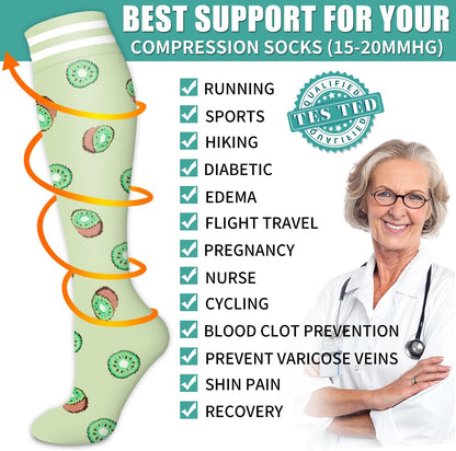 Laite Hebe 3 Pack Medical Compression Sock-Compression Sock For Women and Men Circulation -Best for Running,Nursing,Athletic Sports