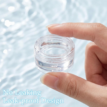 Small Travel Containers, 12 Pcs Sample Containers with Lids, 2g Mini Travel Jars for Creams Refillable Makeup Samples Container Clear Sample Pots Toiletries Lotions (4 Colors, 3x1.2cm)