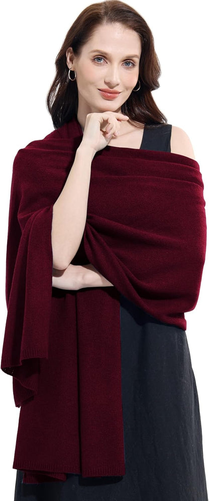Soft Cashmere Blend Wrap Chic Scarf Stole for Women Wayfarer Travel Extra Large 87"x28" - Colors A