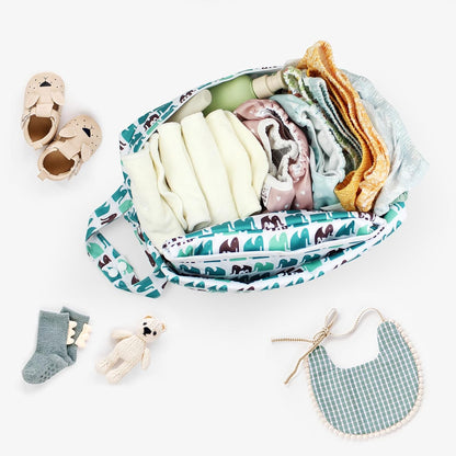 Mama Koala Waterproof Wet Dry Bags for Baby Items, Cloth Diapers, Swimsuits, Travel, Gym Clothes, Beach, Pump Parts, Toiletries, Two Zippered Pockets, 2 Pack (W017)